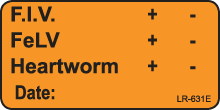 F.I.V. FeLV w/ heartworm test results